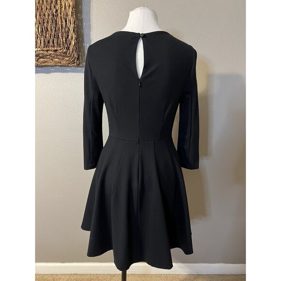 Kate Spade Selma Dress 4 Black A Line Ponte Stretch Pockets Career Church $289 - Picture 7 of 10
